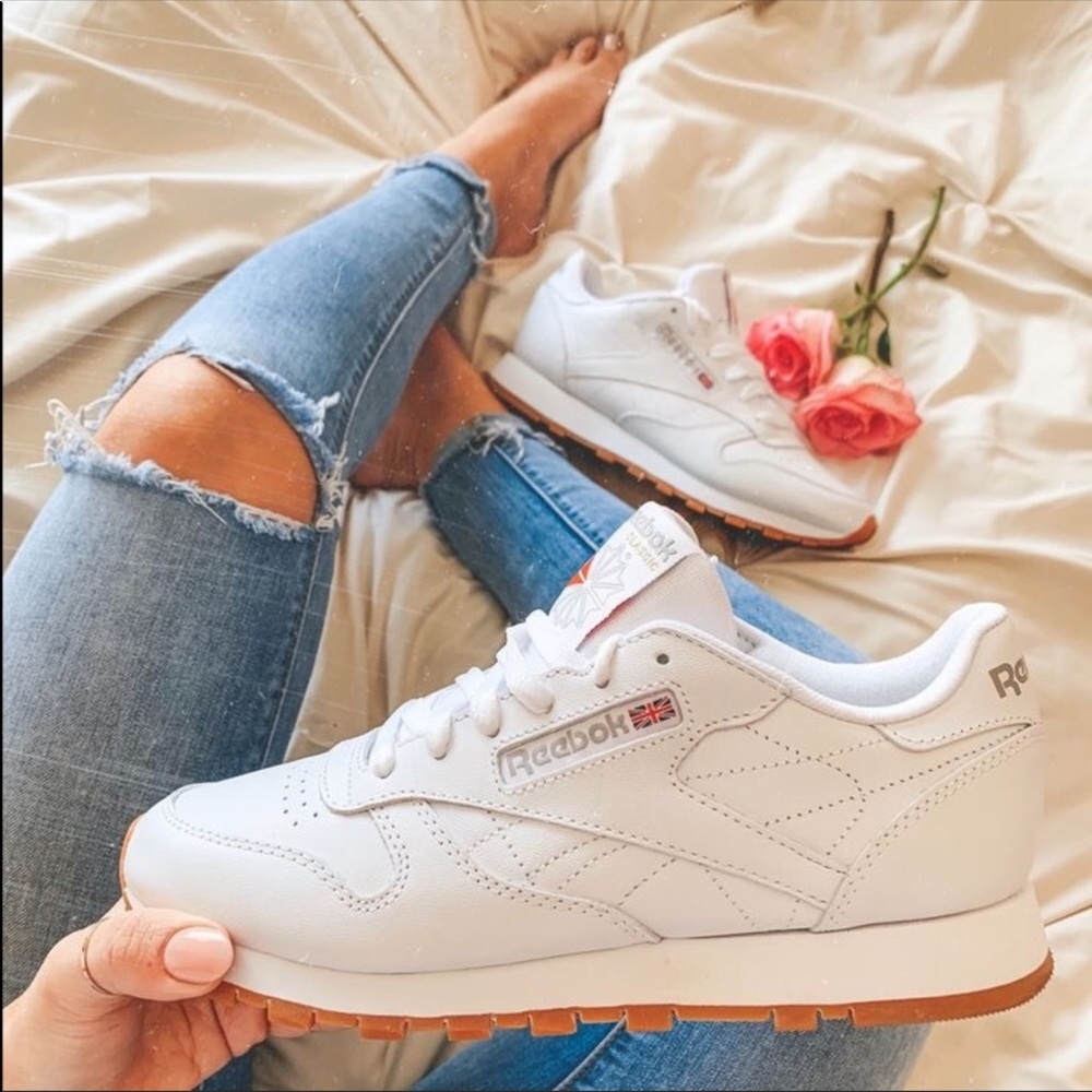 Reebok Harman Classic Run White Sneakers 8 1/2